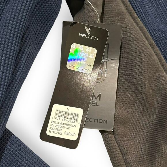 NWT New England Patriots NFL Team Apparel 1/4 Zip Size Medium Pullover Sweater - Picture 6 of 8